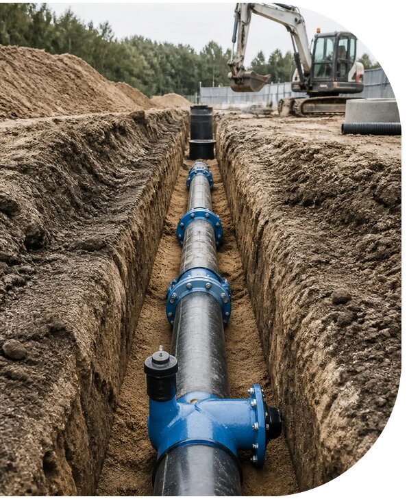 Строительство наружных сетей водоснабжения для объектов в Ставрополе
